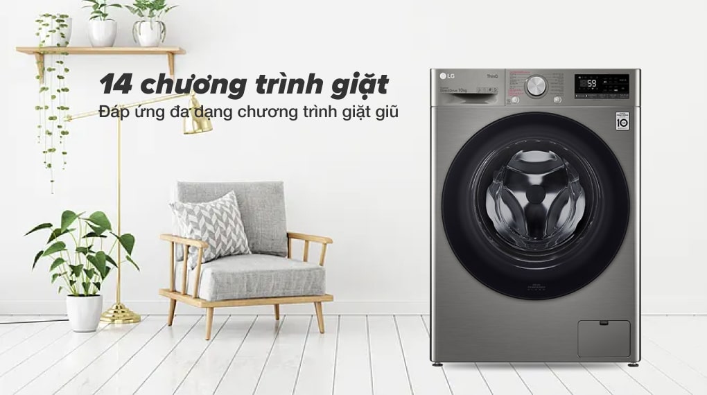 Tải app AX88 ngay để nhận thưởng khủng lồng ngang LG Inverter 10kg FV1410S4P