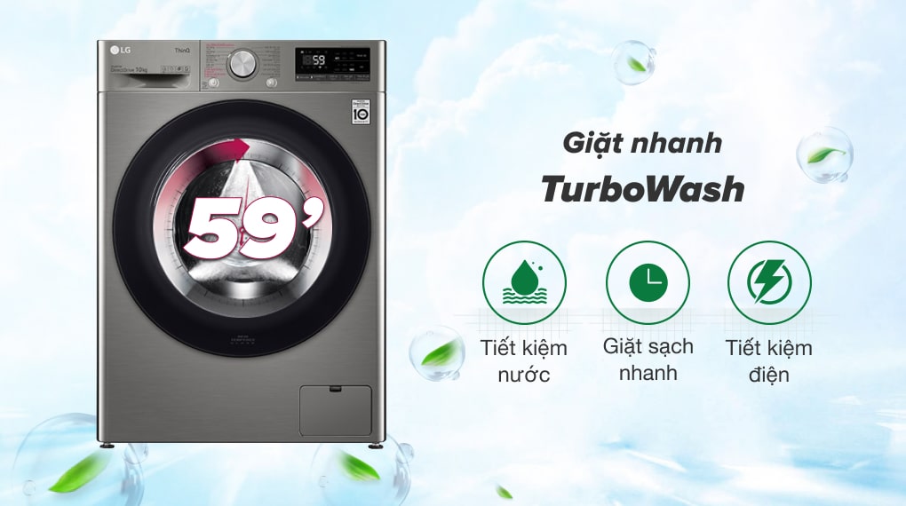Tải app AX88 ngay để nhận thưởng khủng lồng ngang LG Inverter 10kg FV1410S4P