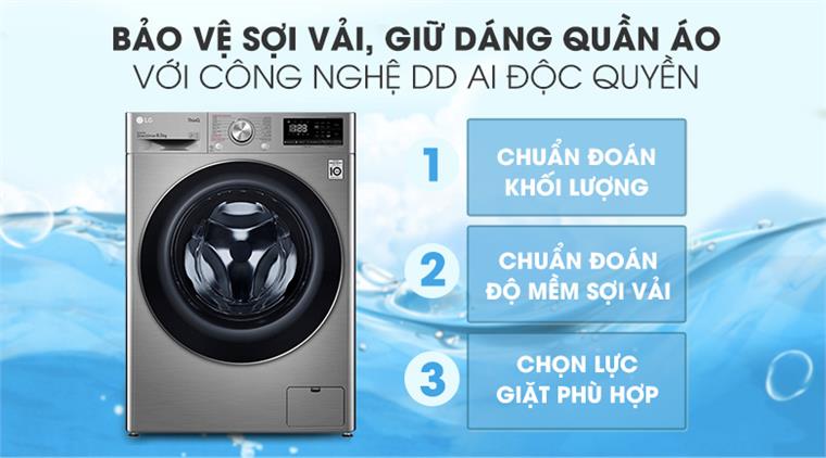 Tải app AX88 ngay để nhận thưởng khủng LG F2515STGW tích hợp công nghệ AI DD bảo vệ sợi vải Tải app AX88 ngay để nhận thưởng khủng LG 15kg AI DD Inverter F2515STGW