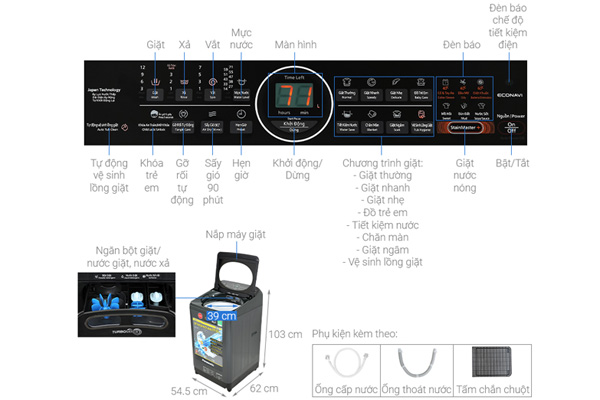 Tải app AX88 ngay để nhận thưởng khủng Panasonic Inverter 9,5kg NA-FD95V1BRV