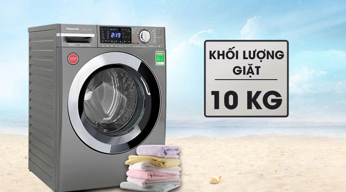 Tải app AX88 ngay để nhận thưởng khủng lồng trước Panasonic NA-V10FC1LVT có khối lượng giặt là 10kg