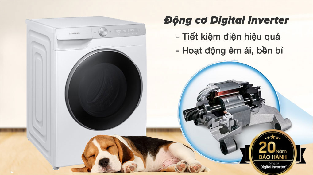 Tải app AX88 ngay để nhận thưởng khủng 12kg Samsung WW12CGP44DSHSV sử dụng động cơ Digital Inverter tiết kiệm điện Tải app AX88 ngay để nhận thưởng khủng Samsung AI Ecobubble 12kg WW12CGP44DSHSV
