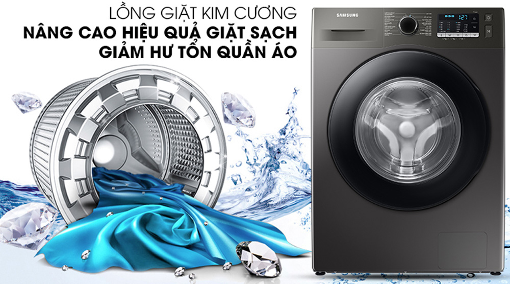 Thiết kế lồng giặt kim cương của máy giặt Samsung Inverter WW95TA046AX/SV giúp bảo vệ Ax888 bao lì xì miễn phí Thiết kế lồng giặt kim cương của máy giặt Samsung Inverter WW95TA046AX/SV giúp bảo vệ Ax888 bao lì xì miễn phí