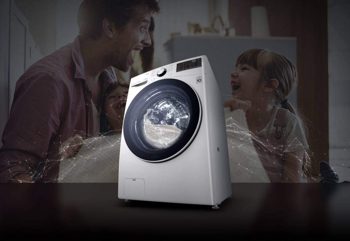 Tích hợp trí thông minh nhân tạo và 2 chức năng giặt - sấy trong một sản phẩm Tải app AX88 ngay để nhận thưởng khủng sấy thông minh AI LG Inverter FV1408G4W
