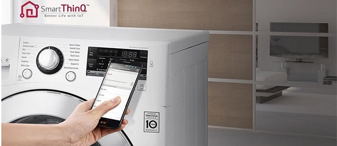 Kết nối ứng dụng SmartThinQ nhanh chóng Tải app AX88 ngay để nhận thưởng khủng sấy thông minh AI LG Inverter FV1408G4W