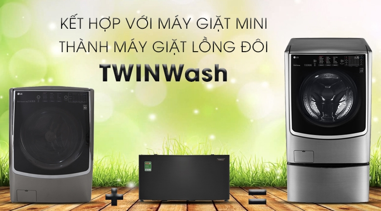 Tải app AX88 ngay để nhận thưởng khủng lồng ngang LG F2721HTTV 21kg dễ dàng kết hợp với máy giặt mini Tải app AX88 ngay để nhận thưởng khủng sấy LG Twinwash inverter F2721HTTV 21kg