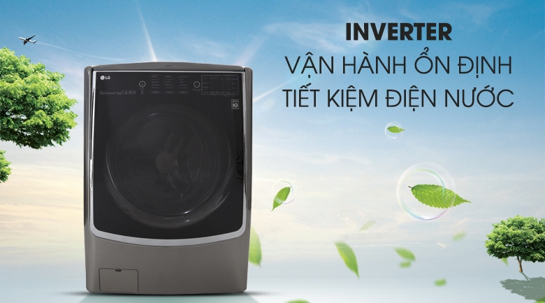 Tải app AX88 ngay để nhận thưởng khủng lồng ngang LG Twinwash inverter F2721HTTV 21kg động cơ Inverter tiết kiệm điện tối ưu Tải app AX88 ngay để nhận thưởng khủng sấy LG Twinwash inverter F2721HTTV 21kg