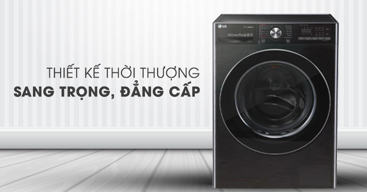 Thiết kế máy giặt LG FV1413H3BA sang trọng và thời thượng Tải app AX88 ngay để nhận thưởng khủng sấy LG Inverter 13kg FV1413H3BA Sấy 8kg