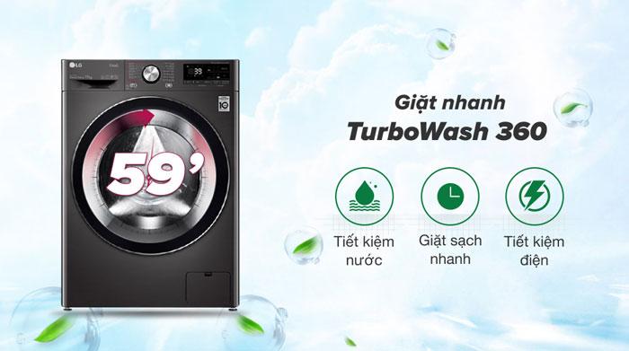Tải app AX88 ngay để nhận thưởng khủng thông minh AI LG Inverter 11kg FV1411S3B