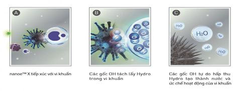 Cách thức ức chế vi khuẩn, virus trong AX88 ATQ của Nanoe-X