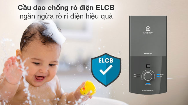 Ariston Aures Premium + 4.5P sở hữu nhiều tính năng an toàn trong đó có cầu dao ELCB Ariston Aures Premium + 4.5P sở hữu nhiều tính năng an toàn trong đó có cầu dao ELCB
