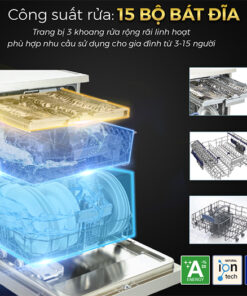 Máy rửa bát Kocher KDEU-8866S8 (Series 8)