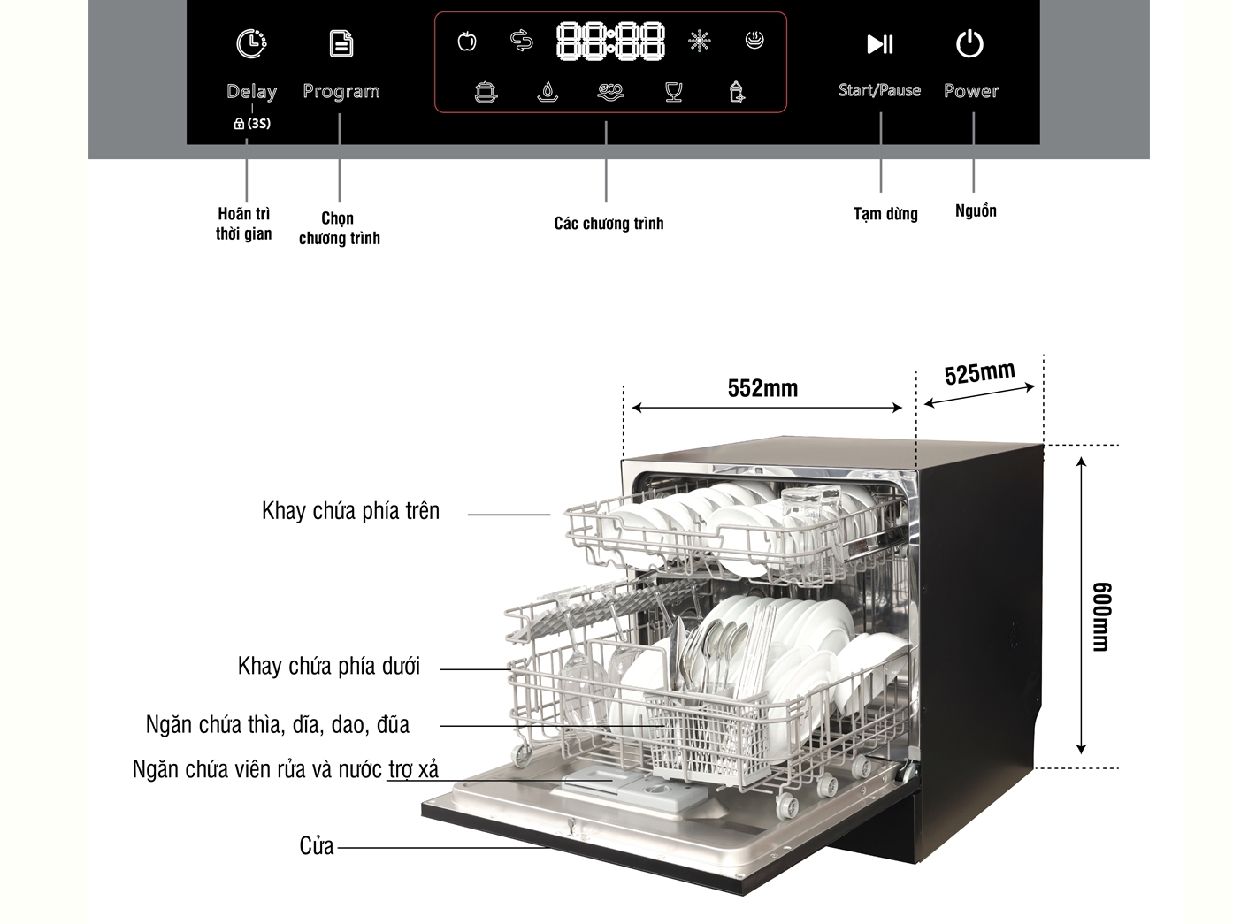 Máy rửa bát Kocher KDEU8839 8 bộ