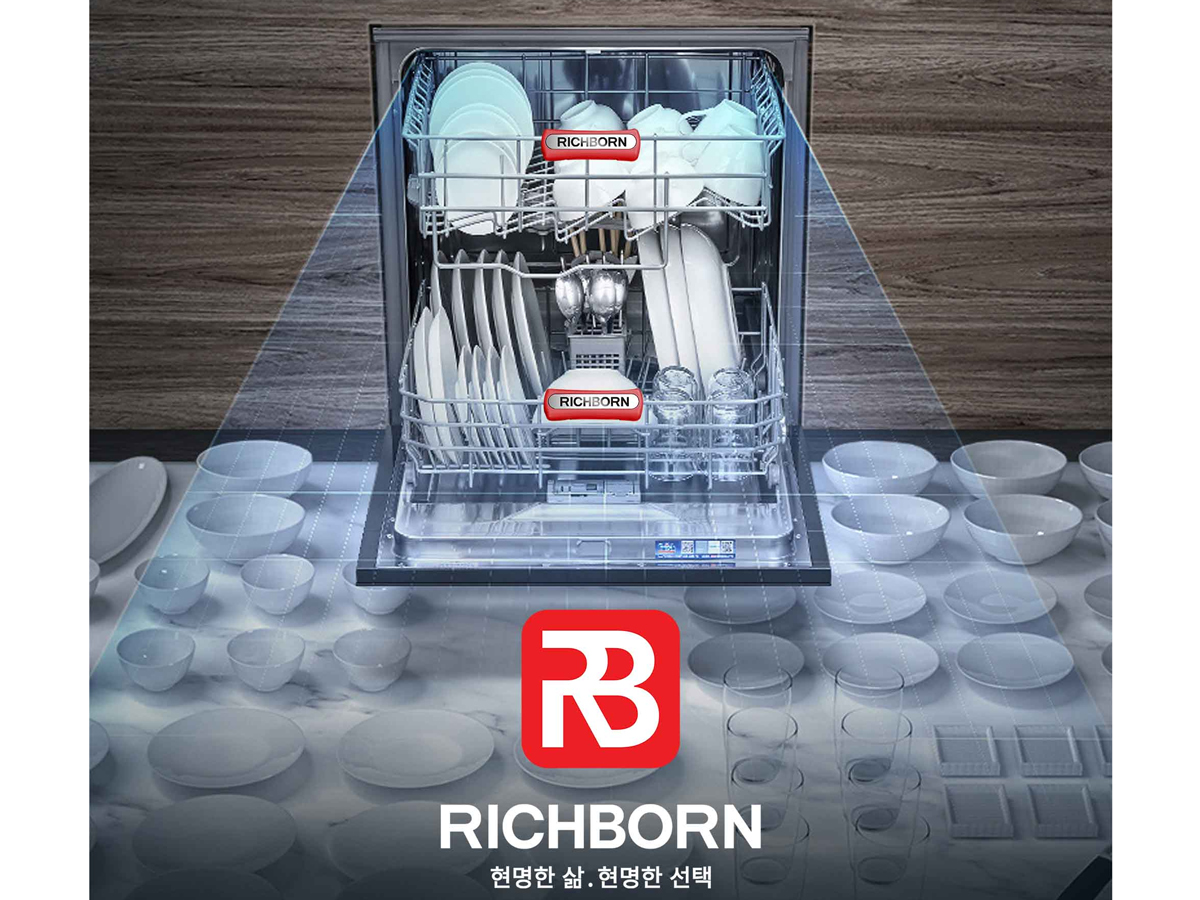 Máy rửa bát Richborn có 8 chương trình Máy rửa bát Richborn RBDG6064MQ 12 bộ
