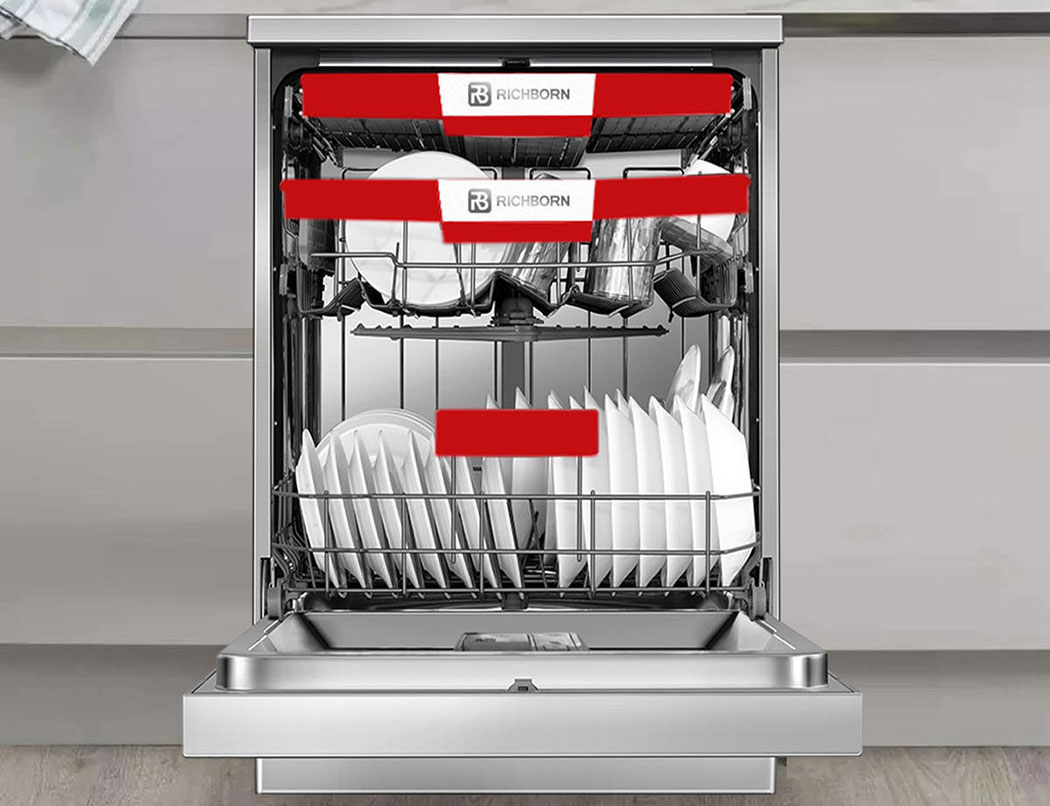 Máy rửa bát Richborn RDS6085FMS Máy rửa bát Richborn RDS6085FMS 15 bộ-tự hé cửa