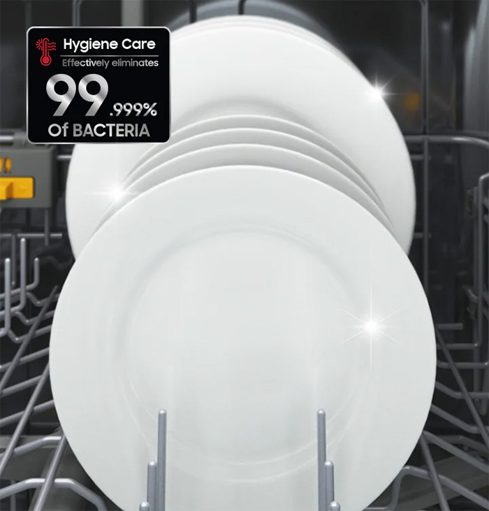 Chế độ Hygiene Plus Máy rửa bát Samsung Bespoke DW60CB750FAPSV 14 bộ