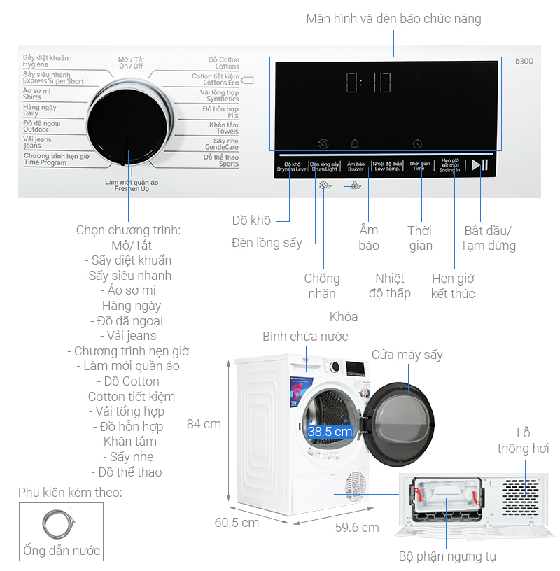 Cấu tạo Beko B3T4319W Nhà Cái AX88 ATQ 2026 Tặng 88K ngưng tụ Beko 9kg B3T4319W