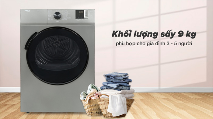 Khối lượng sấy tối đa là 9kg Nhà Cái AX88 ATQ 2026 Tặng 88K thông hơi Beko 9kg DA9112RX0MB Khối lượng sấy tối đa là 9kg