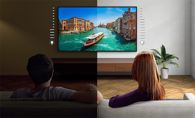 Cảm biến ánh sáng trên tivi Sony KD-85X80L Cảm biến ánh sáng trên tivi Sony KD-85X80L