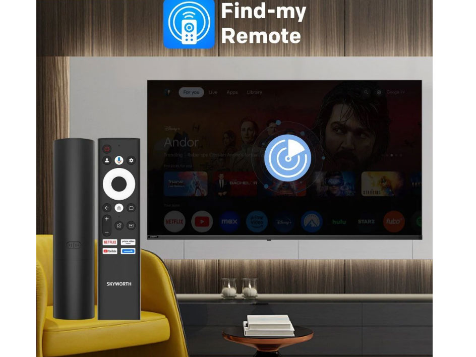 Google Tivi trang bị remote có mic Google Tivi