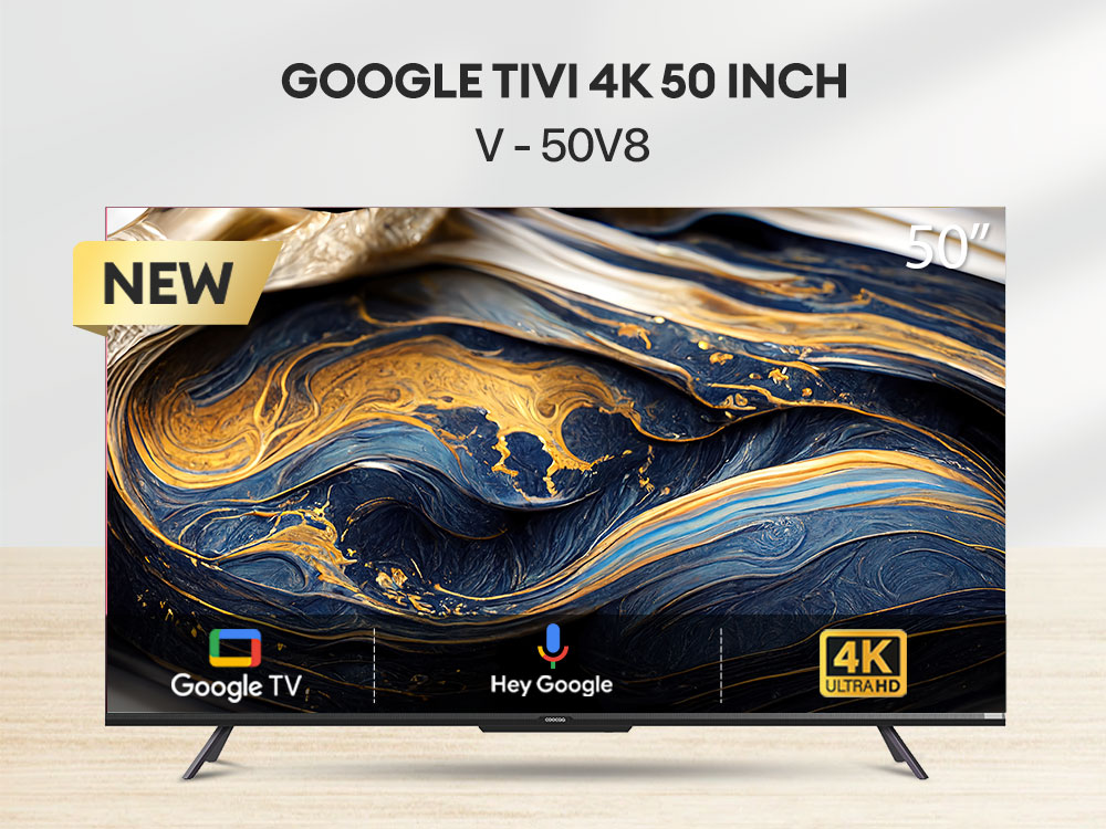 Google Tivi 4K 50 inch Coocaa 50V8