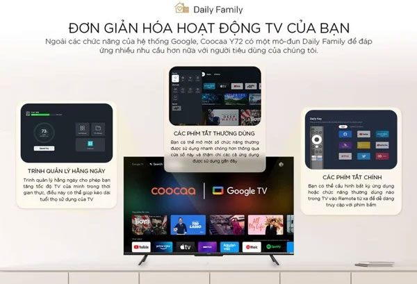 tivi Coocaa 65Y7 có nhiều tiện ích thông minh