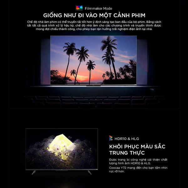 tivi Coocaa 65 inch 65Y7 được trang bị nhiều công nghệ hình ảnh hiện đại