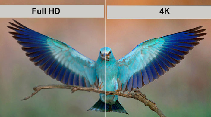 Độ phân giải 4K với khoảng 8,3 triệu điểm ảnh