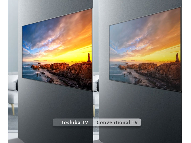 Tivi 75 inch có góc nhìn rộng rãi Smart Tivi 4K 75 inch Toshiba 75Z670MP