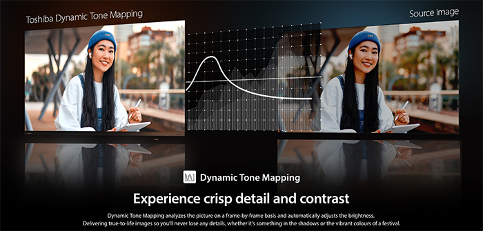 Công nghệ Dynamic Tone Mapping Smart TV QLED 4K Toshiba 85 inch 85M450NP