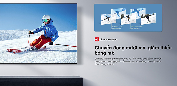 Công nghệ Ultimate Motion cho chuyển động nhanh, mượt Smart TV QLED 4K Toshiba 85 inch 85M450NP