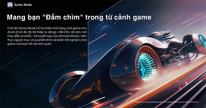 Chế độ Game Mode Smart TV QLED 4K Toshiba 85 inch 85M450NP