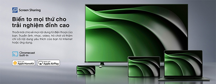 Tính năng chia sẻ màn hình Smart TV QLED 4K Toshiba 85 inch 85M450NP