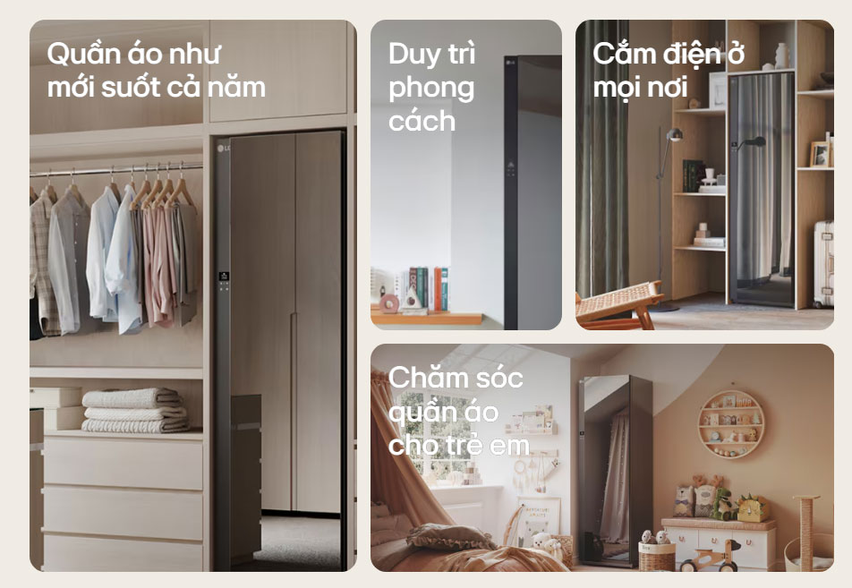 Tủ chăm sóc Ax888 bao lì xì miễn phí thông minh LG Styler SC5MNR4G