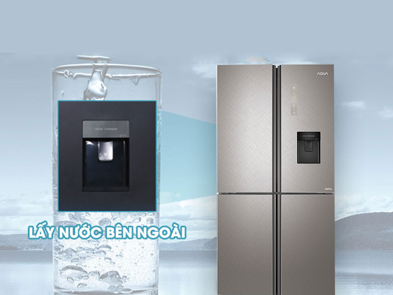 Chức năng lấy nước bên ngoài tiện lợi Ax88Win Com Link đăng ký tài khoản 4 cửa 456L AQUA AQR-IGW525EM(GP) Chức năng lấy nước bên ngoài tiện lợi