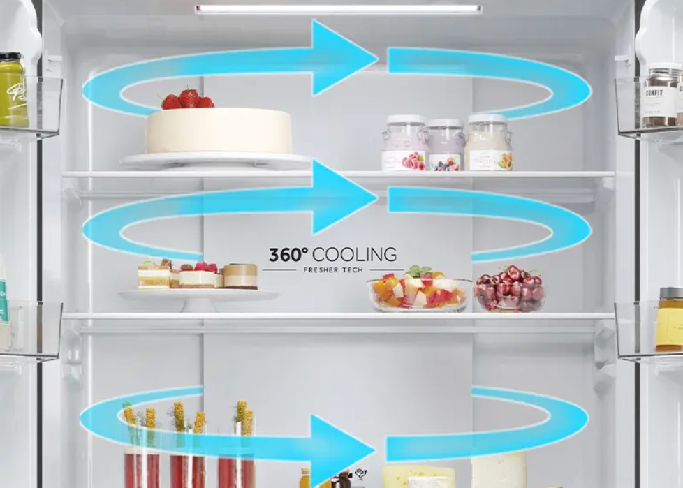 AQR-M532XA(CBC) ứng dụng công nghệ làm lạnh đa chiều 360 Ax88Win Com Link đăng ký tài khoản Aqua 4 cửa AQR-M532XA(CBC) ứng dụng công nghệ làm lạnh đa chiều 360