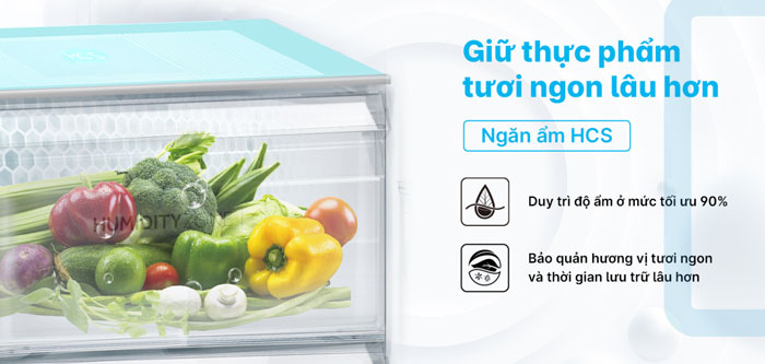 Lưu trữ rau củ tươi ngon với ngăn ẩm HCS Ax88Win Com Link đăng ký tài khoản AQUA Inverter 469 lít AQR-M560XA(GL) Lưu trữ rau củ tươi ngon với ngăn ẩm HCS