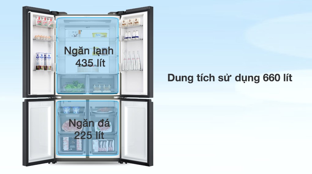 Dung tích tủ lớn Ax88Win Com Link đăng ký tài khoản Aqua Inverter 660 lít AQR-M727XA(GS)U1