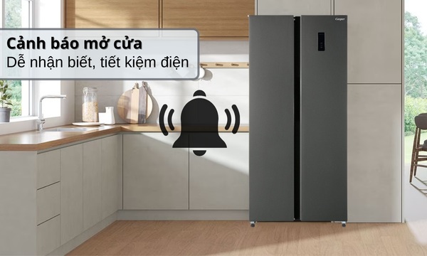 Tủ có chuông cảnh báo mở cửa hiện đại Ax88Win Com Link đăng ký tài khoản Casper Inverter 495 lít RS-460PG