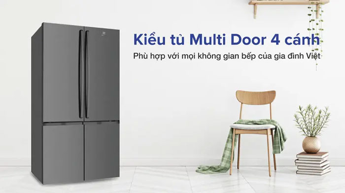 Electrolux Inverter 541 lít EQE6000A B có thiết kế hiện đại với 4 cánh