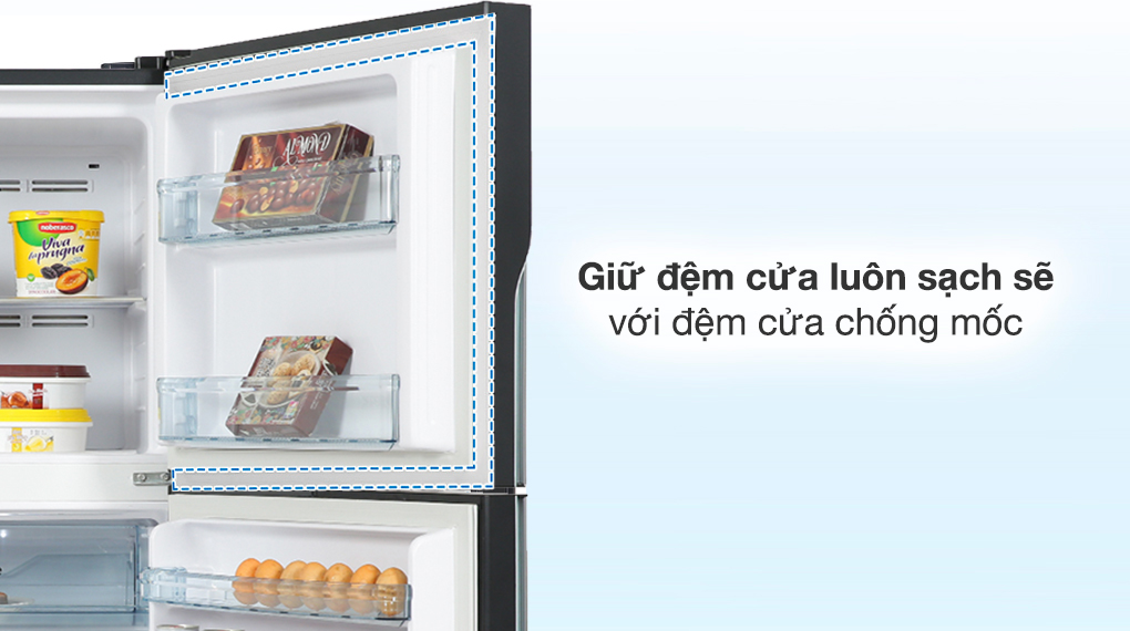 Đệm cửa tủ lạnh Hitachi Inverter FVX480PGV9(GBK) có khả năng kháng khuẩn, hạn chế vi khuẩn tích tụ Đệm cửa tủ lạnh Hitachi Inverter FVX480PGV9(GBK) có khả năng kháng khuẩn, hạn chế vi khuẩn tích tụ
