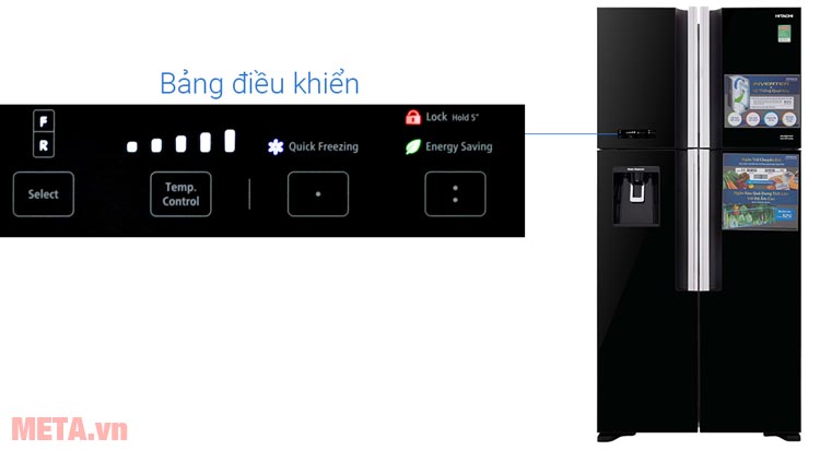Ax88Win Com Link đăng ký tài khoản Hitachi R-FW690PGV7 GBK/GBW thiết kế bảng điều khiển cảm ứng bên ngoài