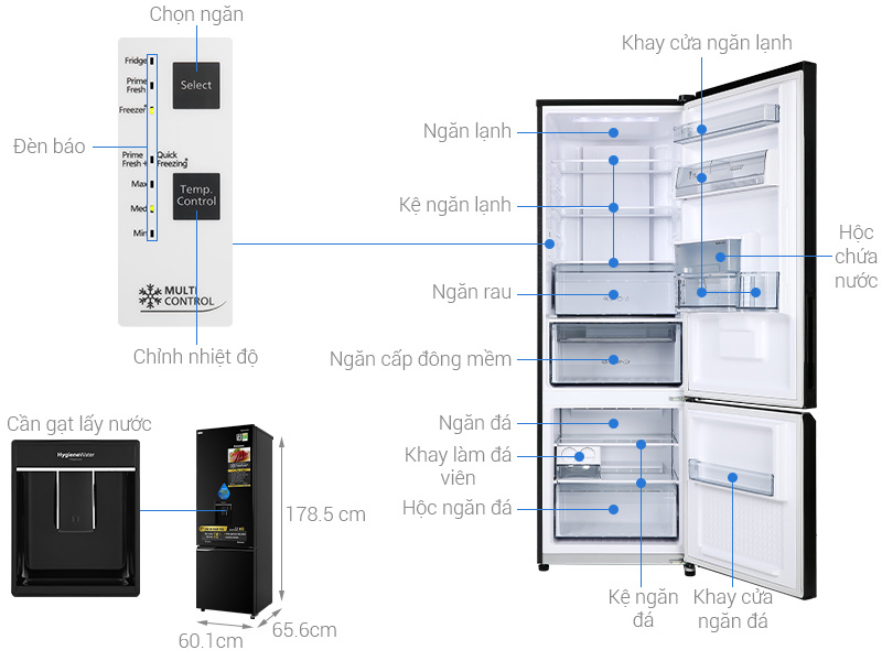 Chi tiết tủ lạnh Panasonic NR-BC360WKVN Ax88Win Com Link đăng ký tài khoản Panasonic Inverter 322 lít NR-BC360WKVN