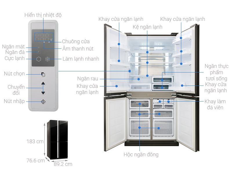 Ax88Win Com Link đăng ký tài khoản Sharp J-Tech Inverter SJ-FX688VG-BK 605 lít