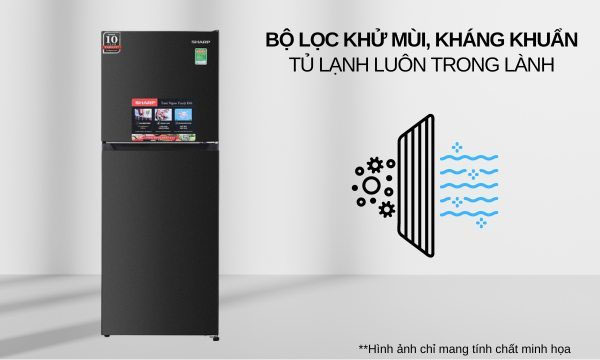 tủ lạnh Sharp SJ X215V DG sử dụng bộ lọc khử mùi Ag+ tủ lạnh Sharp SJ X215V DG sử dụng bộ lọc khử mùi Ag+