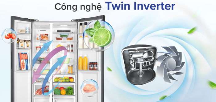 Ax88Win Com Link đăng ký tài khoản side by side AQR-IG696FS của AQUA còn được trang bị công nghệ Inverter Ax88Win Com Link đăng ký tài khoản Side By Side Aqua AQR-IG696FS (GB) 576 lít