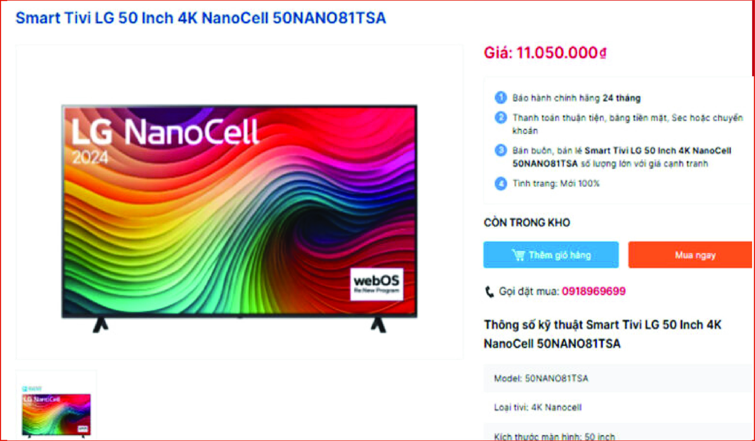Smart Tivi LG 50NANO81TSA có đáng mua trong năm nay không? Smart Tivi LG 50NANO81TSA có đáng mua trong năm nay không?