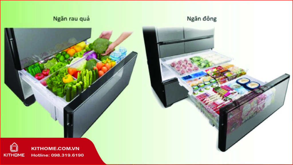 Ngăn rau quả Aero-care giảm thiểu khô héo, hư hỏng