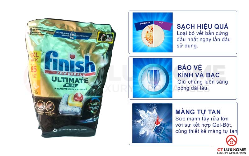 6-67 VIÊN RỬA BÁT FINISH ULTIMATE PLUS 2