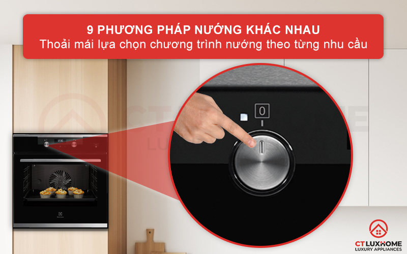 9-phuong-phap-nuong-lo-nuong-electrolux-kodec75x Tùy chọn 9 phương pháp nướng khác nhau tha hồ cho bạn lựa chọn